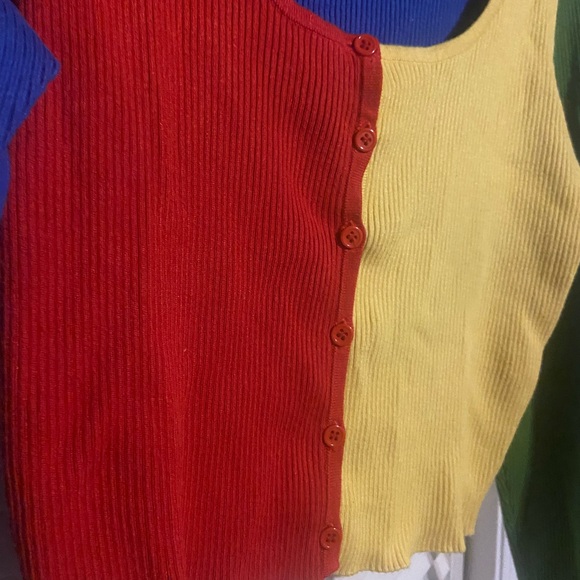 Akira/paxton Color Block Cropped Cardigan size medium - Picture 5 of 13